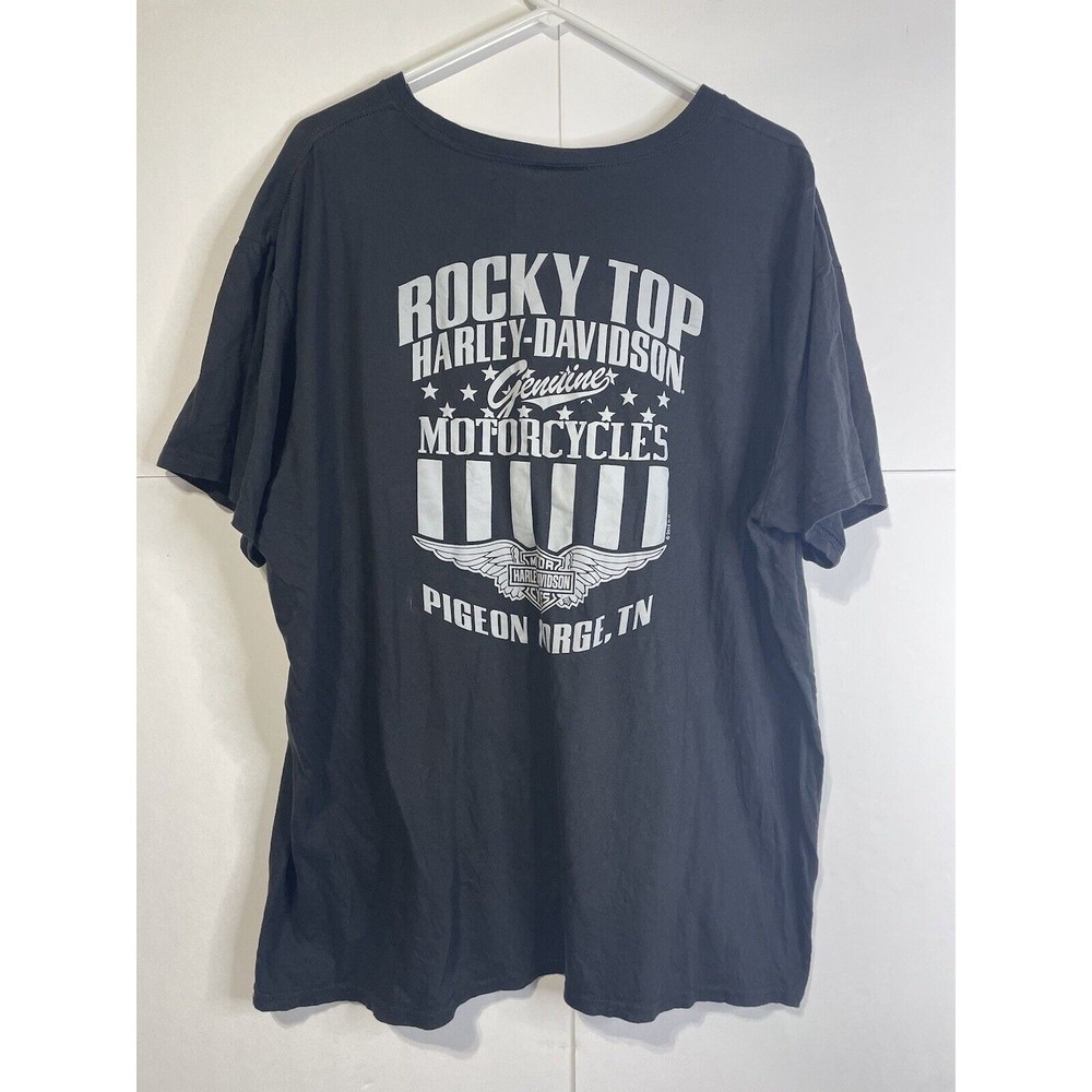 HARLEY DAVIDSON Pigeon Forge Rocky Top TN Short Sleeve Mens XXL 2XL Black
